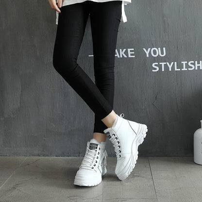 Korean Style Student All-matching Warm High-top Martin Boots - D&A