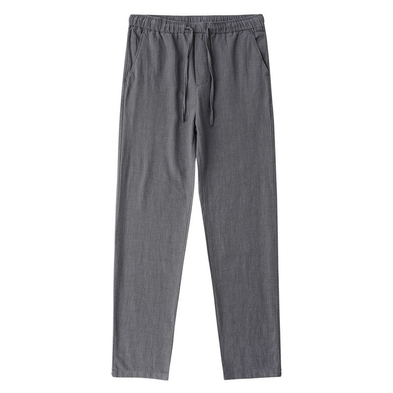Casual Pants Straight Loose Men's Pants Cropped Pants Dark Gray - D&A