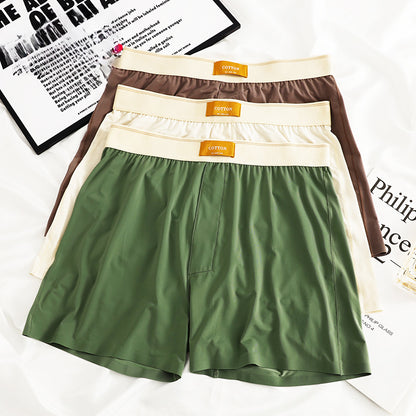 Men's Solid Color Loose Breathable Ice Silk Underwear - D&A