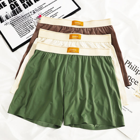 Men's Solid Color Loose Breathable Ice Silk Underwear - D&A