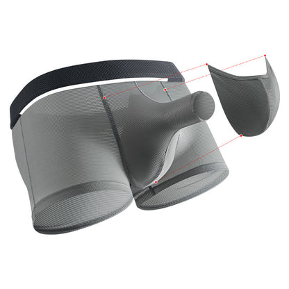 Men's Ice Silk Boxer Mesh Breathable Underwear - D&A