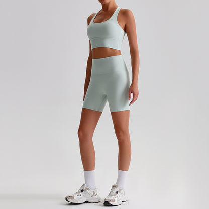 Fashion Sports Fitness Yoga Wear Suit Women Bright Water Duck Color Suit - D&A