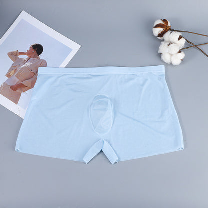 Men's Ultra-thin Seamless Boxers Light Blue - D&A