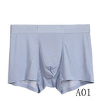 Men's Fashion Ultra-thin Summer Ice Silk Underwear Medium Gray - D&A