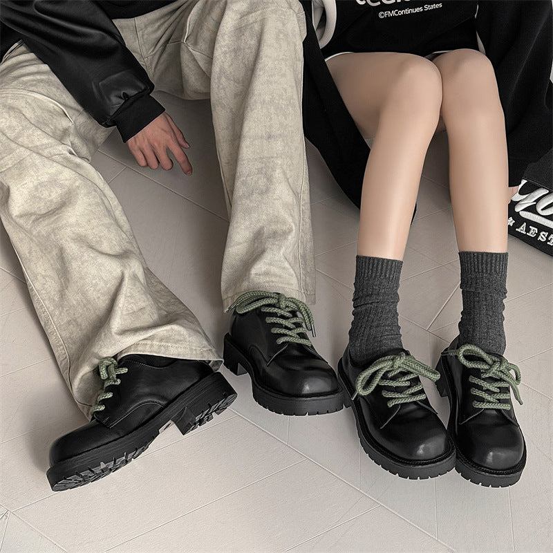 Big Head Derby Men's Platform Height Increasing Casual Leather Shoes - D&A