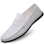 Men's Leather Shoes Microfiber Hollow-out Loafers - D&A