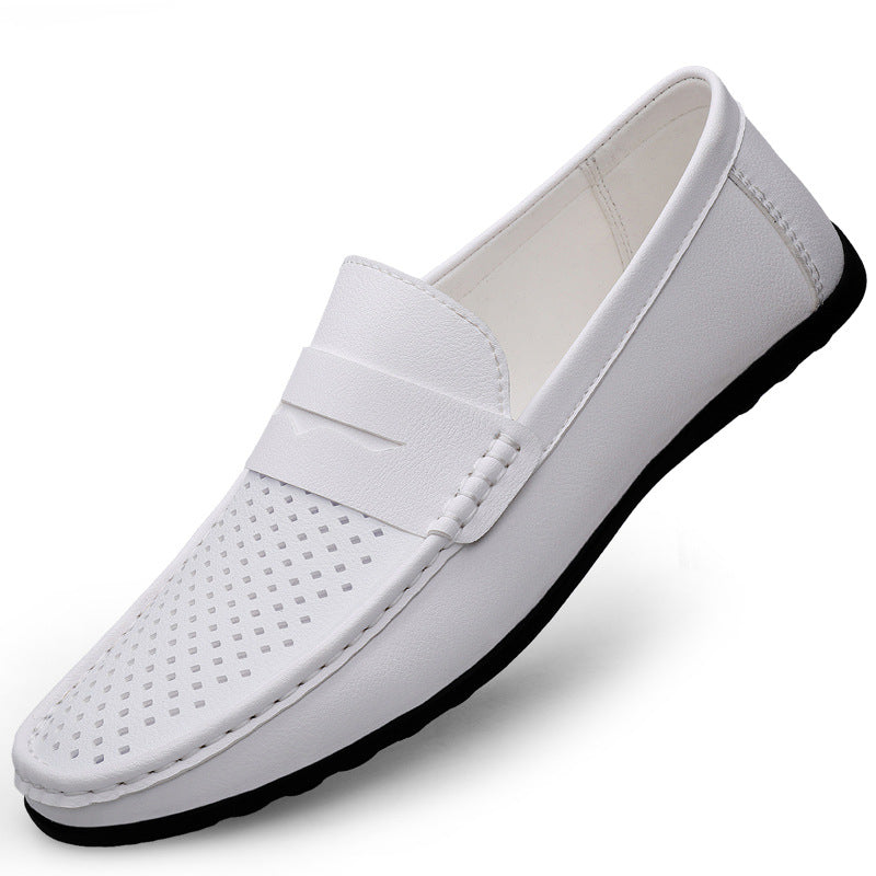Men's Leather Shoes Microfiber Hollow-out Loafers - D&A