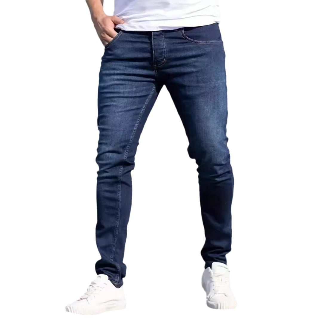 Men's European And American Fashionable Worn Slim Casual Jeans - D&A