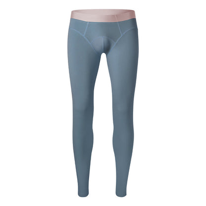 Men's Fashion Thin Personality Base Woollen Trousers Gray Blue Brick Pink - D&A