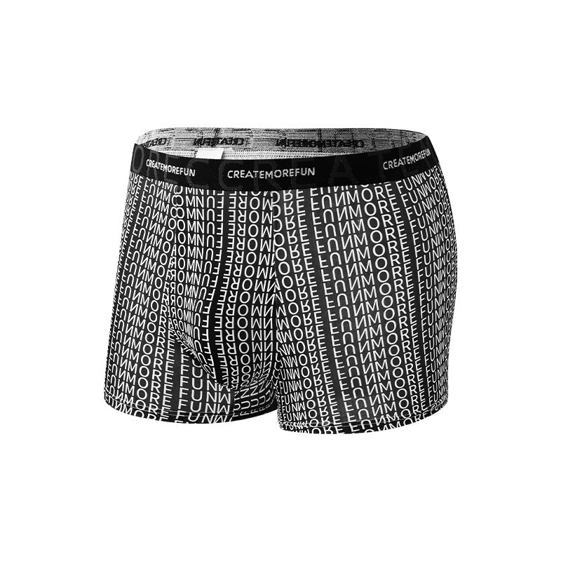 Men's Underwear Plus-sized Skin-friendly Four-corner Us Size Plus Size Breathable Black - D&A