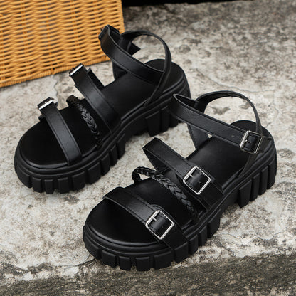 Women's Sponge Cake Thick-soled Open-toe Sandals - D&A