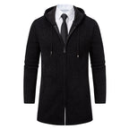 New Men's Chenille Hooded Cardigan Sweater - D&A
