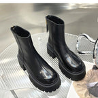 Autumn And Winter Korean Style Thick Bottom Chunky Heel Short Tube Fashion Boots Children - D&A