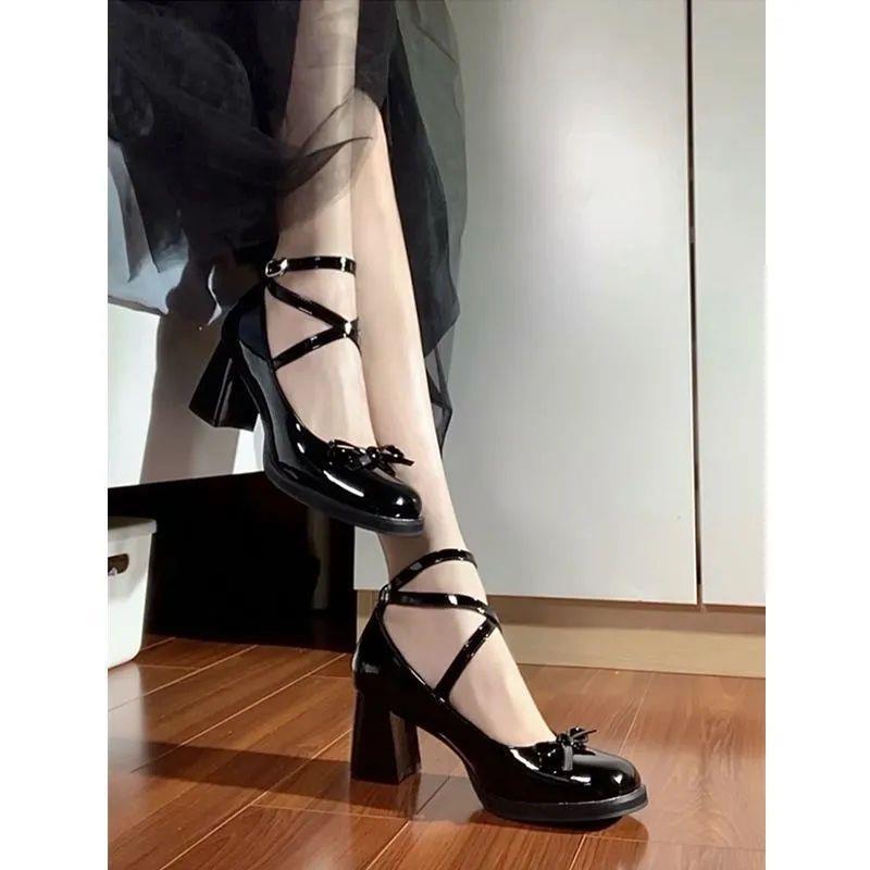 Mary Jane Shoes French Black Niche Design British Style - D&A