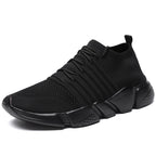 New Lightweight Mesh Surface Running Breathable Casual Shoes All Black - D&A