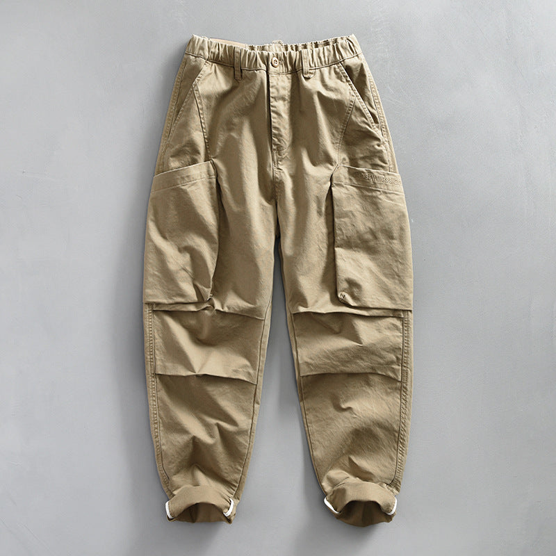 Men's Fashionable All-matching Loose Casual Pants Khaki - D&A