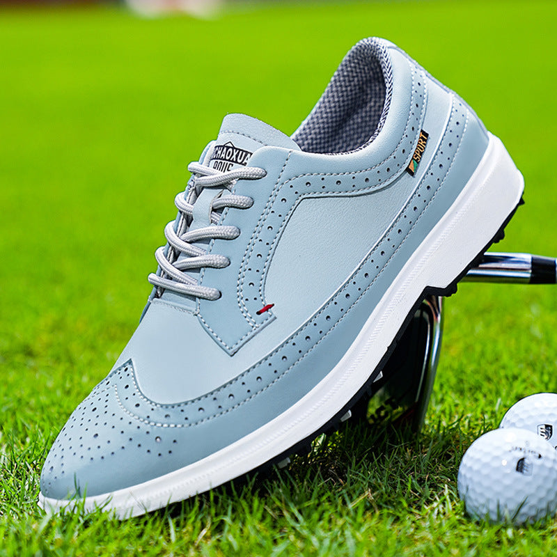 Men's Golf Shoe Lightweight And Wear-resistant 8669 Lake Blue - D&A