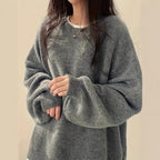 Idle Style Retro Crew Neck Pullover Sweater - D&A
