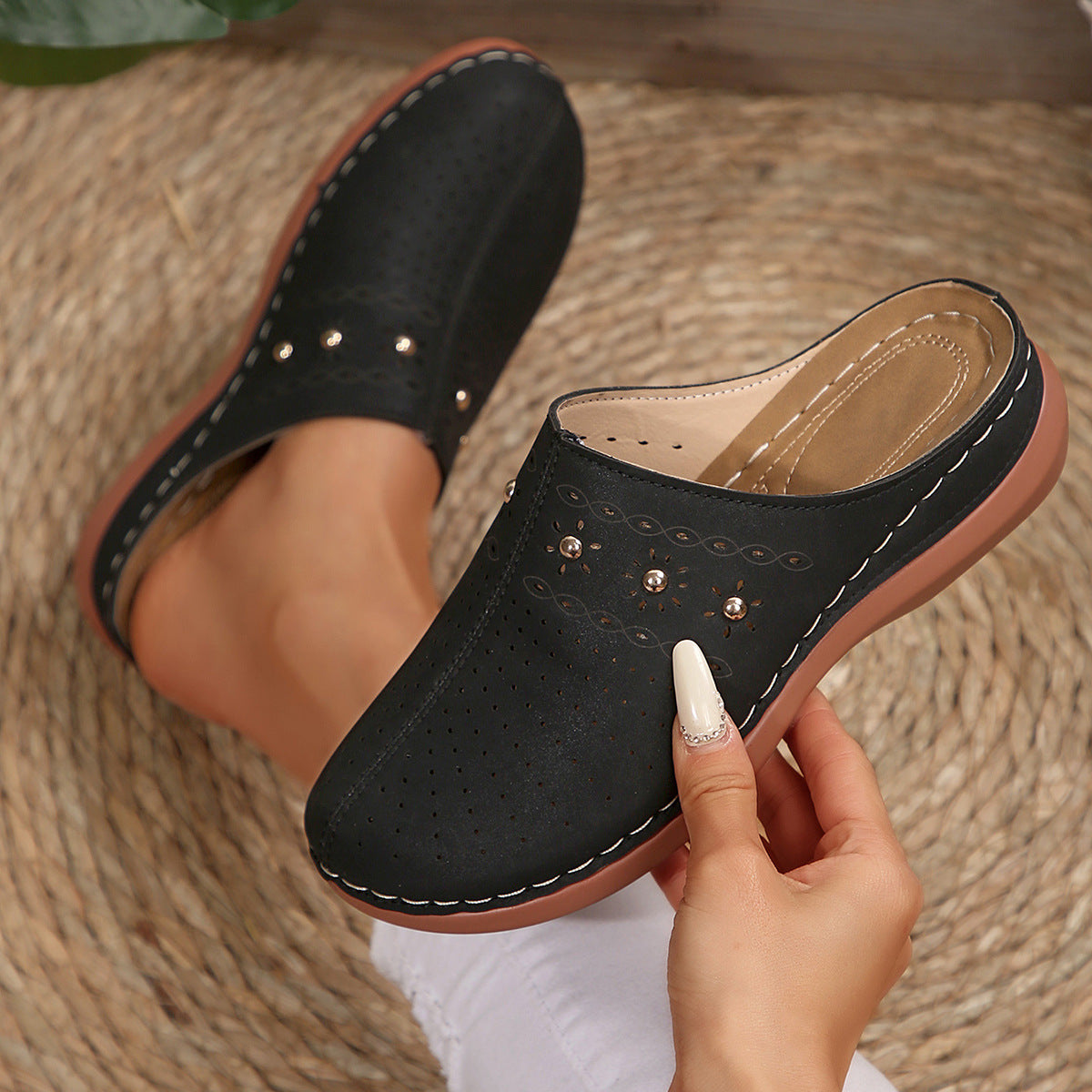 Women's Toe Covered Platform Slippers - D&A