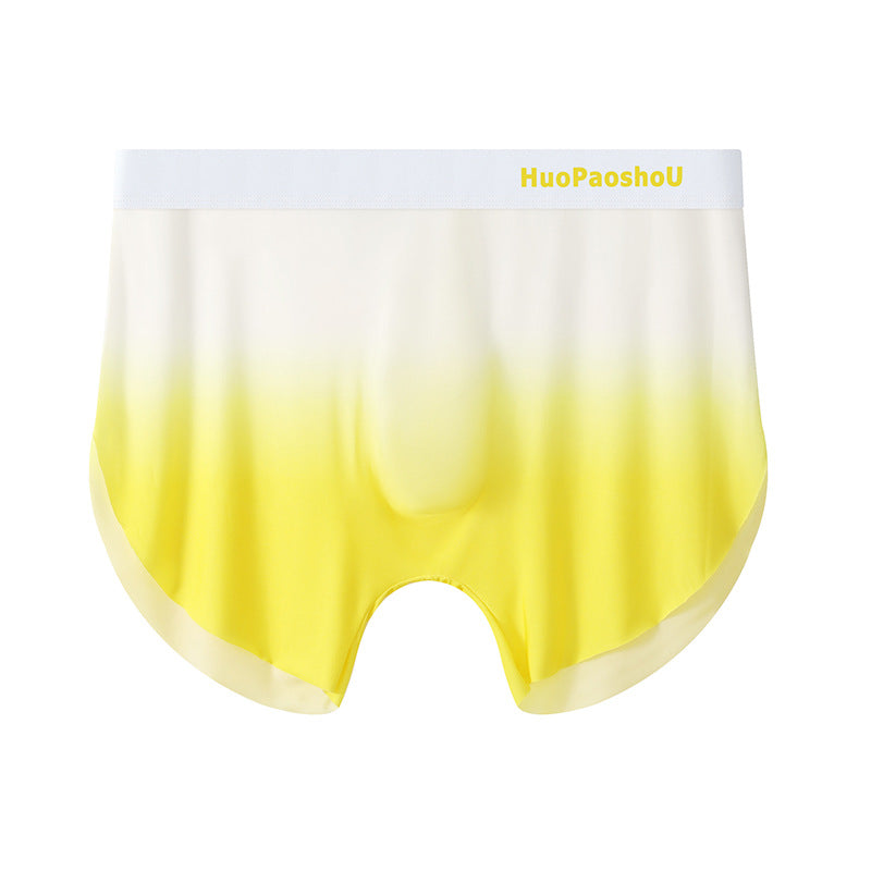 New Ice Silk Huajielong Men's Underwear Yellow - D&A