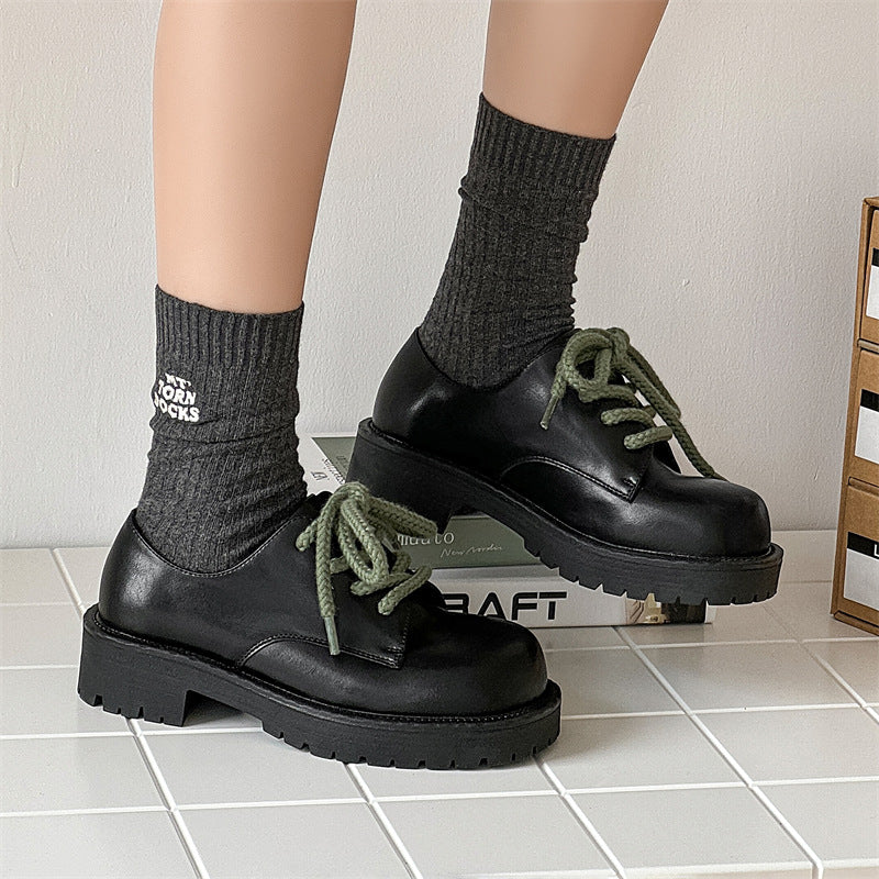 Big Head Derby Men's Platform Height Increasing Casual Leather Shoes - D&A