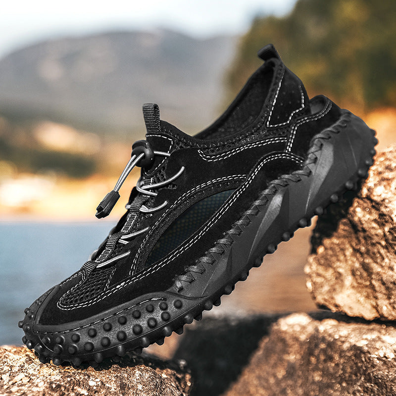 Men's Outerwear Sports Sandals Hole Non-slip Hollow Wading Shoes - D&A