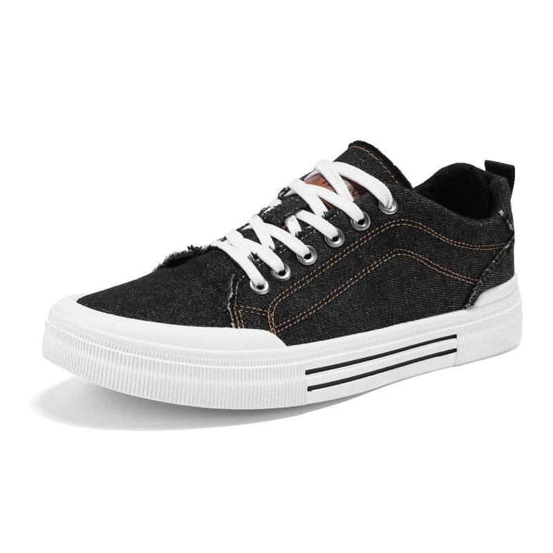 Men's Korean-style Fashion Plus Size Low-top Casual Denim All-matching Sneakers - D&A