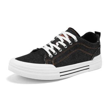 Men's Korean-style Fashion Plus Size Low-top Casual Denim All-matching Sneakers - D&A