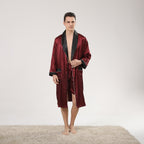 Men's Silk Nightgown Shorts Two-piece Suit - D&A
