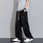 Men's Versatile Fashion Plus Size Casual Jeans Black - D&A