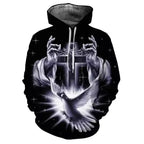 Men's Hooded 3D Digital Printing Sweater - D&A