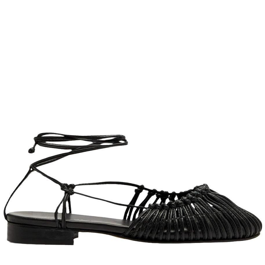Niche Handmade Weave Vintage Genuine Leather Twine Grip Sandals - D&A