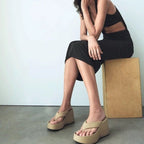Platform Platform Flip-flops Women's Outdoor Slippers - D&A