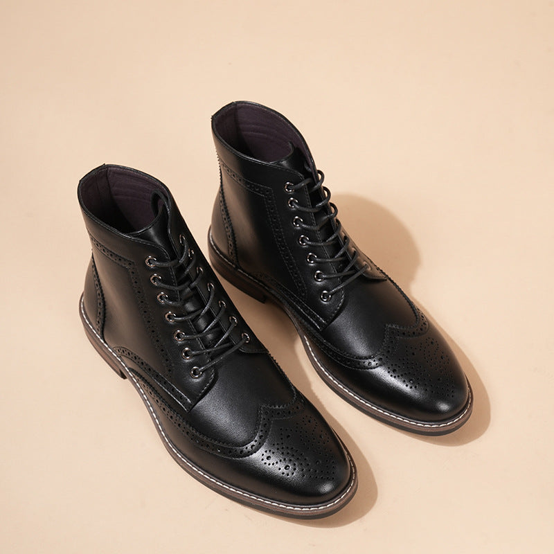 Autumn And Winter New Retro High-top Men's Work Ankle Boots - D&A