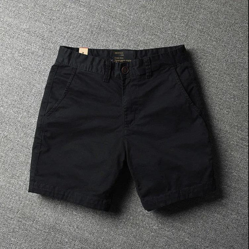 Men's Trendy Cotton Loose Shorts All-matching Outer Wear Black - D&A