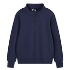 Heavy Pearl Air Layer Semi-access Control Zipped Stand Collar Sports Sweater - D&A