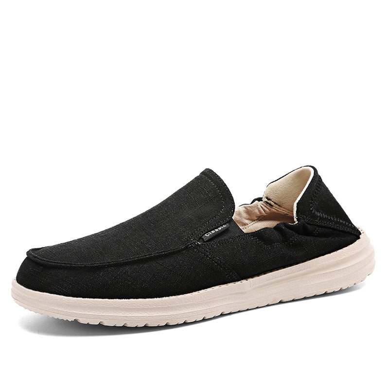Plus Size Men's Canvas Shoes One Pedal Loafer Cloth Shoes - D&A
