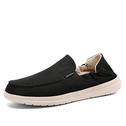 Plus Size Men's Canvas Shoes One Pedal Loafer Cloth Shoes - D&A