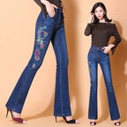 Women's Embroidered Skinny Jeans New High Waist Trousers DMY8939 Single Style - D&A