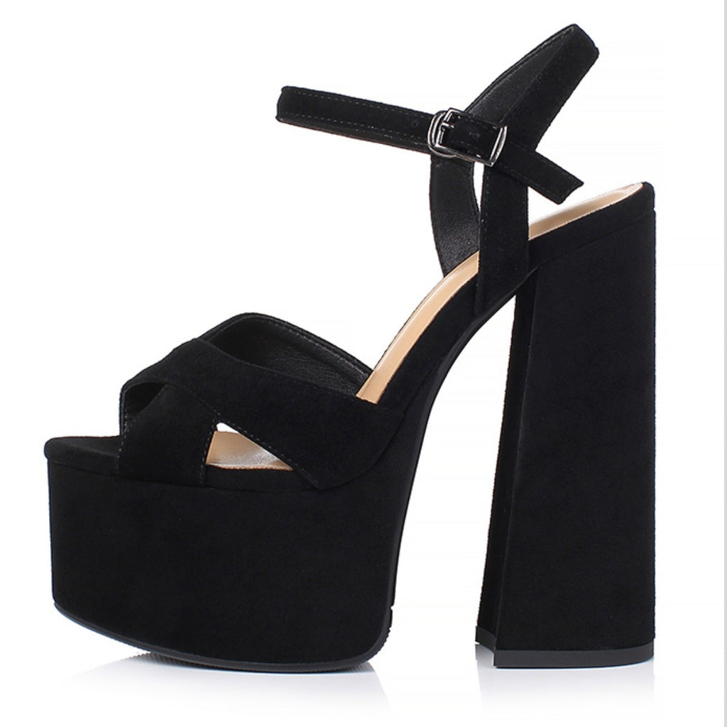 Women's Chunky Heel High Heel Platform Sandals - D&A