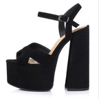 Women's Chunky Heel High Heel Platform Sandals - D&A