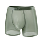 Satin Ice Silk Breathable Single-layer Bottom Crotch Seamless Boxers - D&A