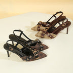 Women's Fashion New Ankle-strap Buckle High Heels - D&A