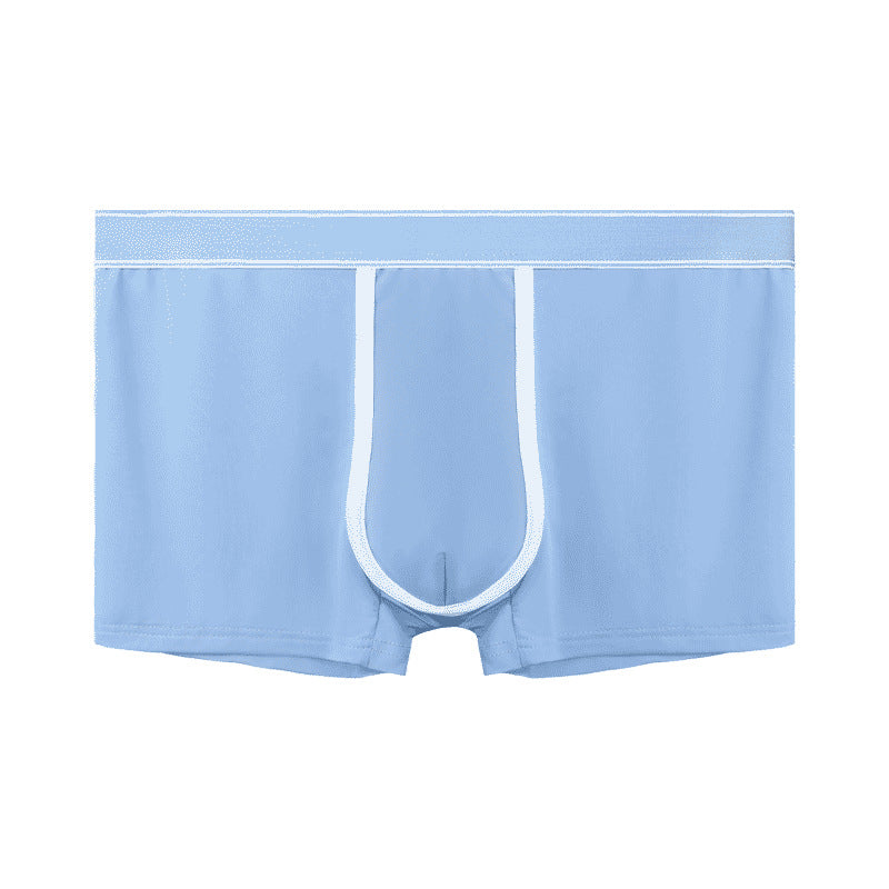Men's Ice Silk Antibacterial Ultra Thin Sexy Transparent Boys Sports Underwear - D&A
