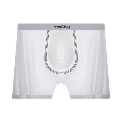 Satin Ice Silk Breathable Single-layer Bottom Crotch Seamless Boxers - D&A