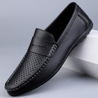 Men's Leather Shoes Microfiber Hollow-out Loafers 1805CKhei - D&A