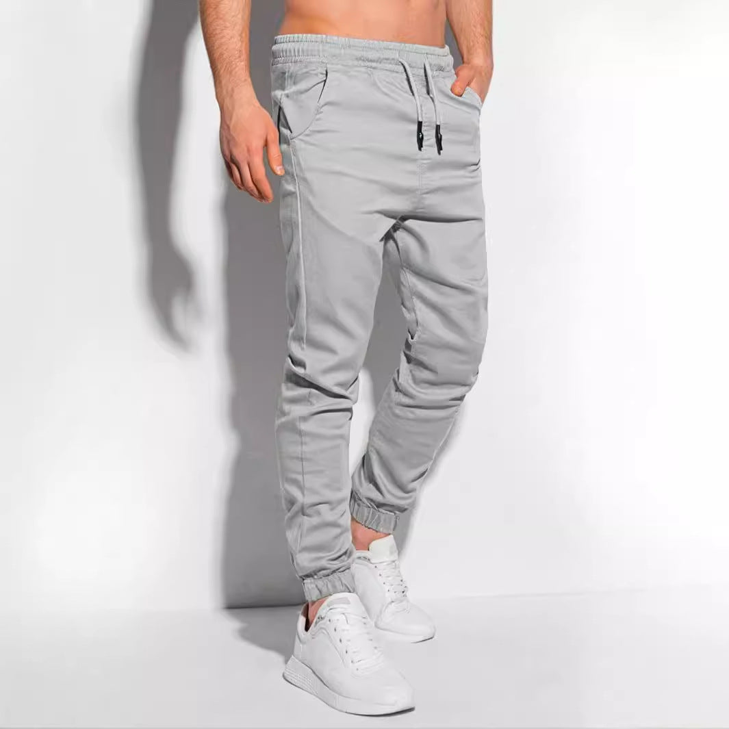 Sports And Fitness Running Casual Trousers Light Gray - D&A