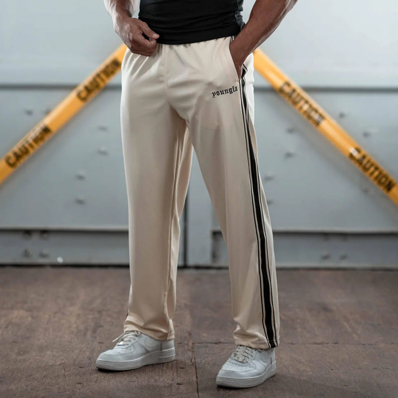 Men's Sports Pants Woven Casual Trousers Gym Sports Straight Pants - D&A