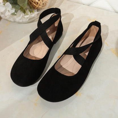 Plus Size Round Toe Flat Bottom Sports And Leisure Women's Shoes - D&A