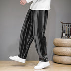 Bold Stripes Wide Men's Casual Pants - D&A
